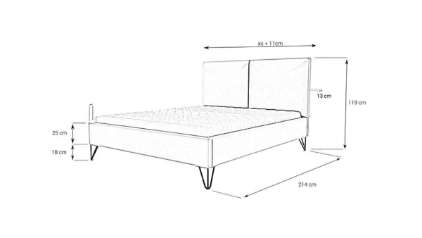 Gepolstertes Bett - ART81248